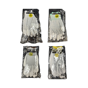 ถุงมือนิรภัยสีเทาไฟเบอร์นำไฟฟ้าเคลือบด้วยไฟฟ้าสถิตป้องกันไฟฟ้าสถิตย์สำหรับสภาพแวดล้อมการทำงานที่ปลอดภัย - Product Image 6