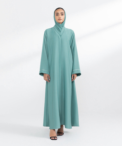 Abaya Classique Modeste pour Femme - Texture Lisse Respirante, Extensible dans les Quatre Sens, Coupe Ample, Longueur au Sol, Adaptée à Toutes les Saisons - Product Image 5