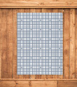 Serviette de cuisine moderne en coton 100% tissé, motif écossais imprimé, durable, gris et bleu marine, textile de maison pour hôtel - Product Image 1