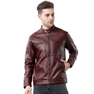 Men's Trendy <b>Slim</b> Casual PU Leather Jacket High Quality Winter Collection <b>Stand</b> Zipper <b>Coat</b> Plus Size Options - Product Image 1