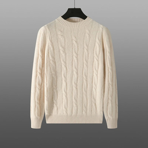Round Neck Men Sweaters And Pullovers Knitted Breathable Men Sweaters Solid Color Pullover Men's Sweaters - Product Image 4
