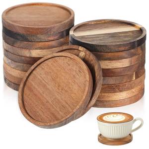 Ambience Lifestyle Wooden Round Classic Design Durable Coaster Set 300mm Diameter for Household Use - Product Image 1