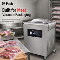 Machine d'emballage sous vide DZQ-500D à chambre unique, mode humide et sec, 220V 900W, 20m³/h, barre de scellage de 500mm pour viande marinée et cornichons
