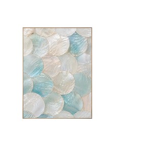 Venta Directa de Pintura Artesanal en Mosaico Redondo Abstracto de Madreperla, Decoración Elegante para Sala de Estar Moderna - Product Image 1