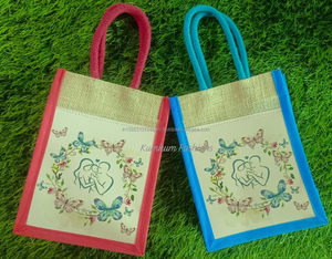 Sac à main réutilisable et écologique en toile de jute, fourre-tout avec fermeture à glissière, pliable, printemps, été, hiver, cadeaux de retour pour bébé - Product Image 1