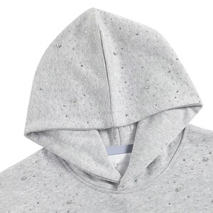 Sudadera con Capucha de Forro Polar con Pedrería Personalizada para Invierno, Fabricada por OEM, Mezcla de Algodón, Estilo Urbano - Product Image 5