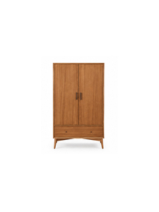 Mueble moderno de madera de caoba, diseño simple, ecológico, con dos puertas personalizables y dos espacios de almacenamiento para dormitorio. - Product Image 1