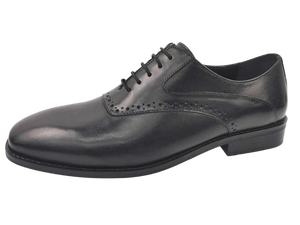 Zapatos Oxford de Vestir para Hombre, Negros, de Piel Vacuna, con Cordones, Punta en Pico, para Oficina y Carrera Profesional, Color Sólido, Suela Hecha a Mano, para Todas las Temporadas - Product Image 3