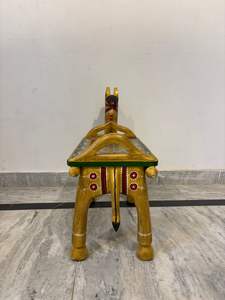 Handmade Wooden Animal Stool Coffee <b>Table</b> Tiger Design Hand Painted Accent <b>Table</b> Decorative Furniture Living Room Use - Product Image 5