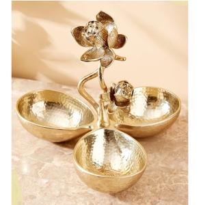 Soporte Metálico de Alta Calidad, Tazón de Vidrio Elegante con Acabado Dorado, Vajilla para Catering, Tazón para Servir en Restaurantes - Product Image 2