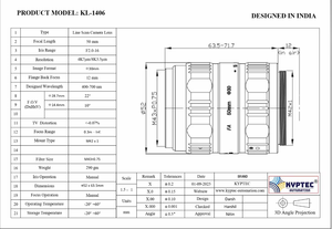 Objectif de numérisation linéaire industriel 50 mm pour caméras 8K 4K, systèmes d'imagerie par vision artificielle et d'inspection de précision - Product Image 5