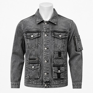 Vestes en jean pour hommes, confectionnées en tissu de coton durable, coupes modernes et finitions élégantes pour tenues décontractées et au quotidien. - Product Image 1