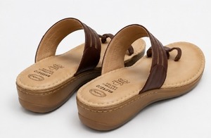 <b>Women's</b> Raxine Upper T-<b>Strap</b> Flat <b>Sandals</b> Slip on Casual All Seasons PVC Outsole Open Toe - Product Image 3