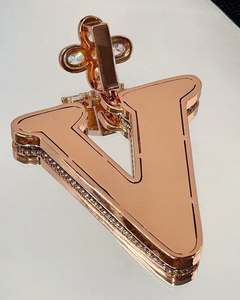 Custom Gold Plated 925 Sterling Silver Hip Hop Letter K Pendant Emerald Cut VVS1 Moissanite Trendy Iced Chunky Design <b>Rope</b> <b>Chain</b> - Product Image 4
