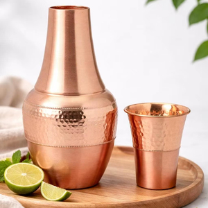 Botella de cobre martillado de calidad de exportación, duradera y a prueba de fugas, para compradores internacionales, con empaque premium. - Product Image 1