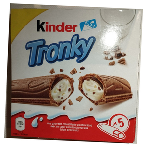 Venta al por mayor de barras de chocolate Ferrero Kinder Tronky de bajo costo, paquete de 3, 90g, para chocolate con barquillos crujientes rellenos de crema - Product Image 1