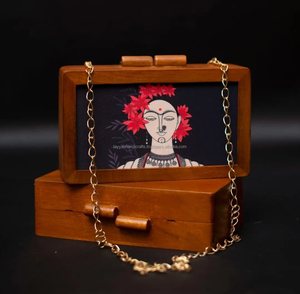 Bolso de mano hecho a mano/bolso de noche soporte cosmético de madera bolso de boda bolso de fiesta - Product Image 5