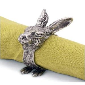 Porte-serviettes décoratif moderne en forme de tête de lapin, or et argent, pour mariage, vaisselle décorative et vaisselle en gros - Product Image 6