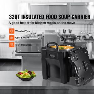 Contenitore Termico Impilabile da 32Qt per Alimenti, Box Catering in Acciaio Inox, Caricamento dall'Alto, in LLDPE per Ristoranti e Hotel - Product Image 2