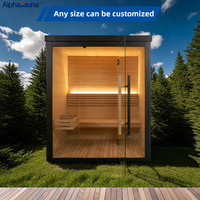 Sauna intérieur traditionnel à vapeur en cèdre/hemlock canadien en gros / Combinaison de sauna de luxe à vapeur