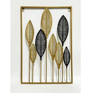 Grande sculpture murale en métal au design contemporain, idéale pour les maisons modernes et les espaces intérieurs de luxe - Product Image 2