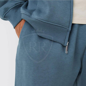 Modern Streetwear Inspired Lounge <b>Trousers</b> with 100% Cotton Straight Mid Waist Baggy Sweatpants for Men - Product Image 3