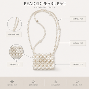 Bolso de Mano de Lujo Cuadrado Impermeable con Cuentas de Perlas, Mini Bolso de Hombro Hecho a Mano para Fiesta, Bolso de Noche Elegante para Mujer - Product Image 6
