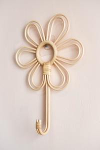 Crochet mural en bambou de style naturel, support décoratif pour balcon, terrasse, outils de jardinage et accessoires utilitaires d'extérieur - Product Image 5