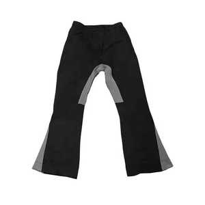 Pantalon de jogging pour homme en molleton de coton avec logo personnalisé, taille active, coupe évasée, style streetwear - Product Image 1