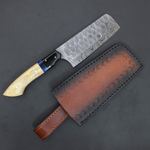 New Design High Quality Chef Knife Steel Kitchen Knives Etched Blade <b>Wood</b> Handle <b>Slicing</b> Kitchen Knives - Product Image 1