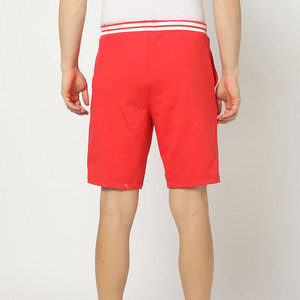 Shorts Bermuda Homme Rouge avec Rayures Blanches, Taille à Cordon, Tissu Tricoté Décontracté et Respirant, Taille Mi-Haute - Product Image 2