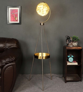 Amber Glass Shade Floor Lamp Wholesale Metal Base Standing <b>Light</b> Manufacturer Custom <b>Globe</b> Glass Floor Lamp OEM ODM - Product Image 3