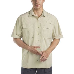 Men's Short Sleeve <b>Button</b> Down Casual <b>Shirt</b> Solid Color Quick Dry Fabric Turn-down Collar Summer Outdoor Wear Fishing <b>Shirt</b> Men - Product Image 5