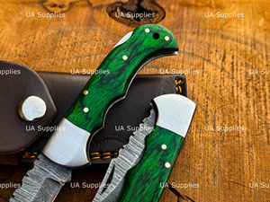 Assorted Lot 50 Handmade Damascus Steel Folding Back <b>Lock</b> Pocket <b>Knives</b> Professional Outdoor Camping Colorful Customizable - Product Image 3