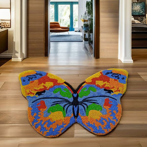 2025 nouvelle Collection luxe en forme de papillon tapis de coco à la main tufté Animal imprimé lavable commandes en gros bienvenue - Product Image 2