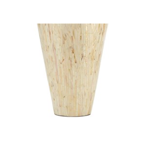 Vase artisanal avec incrustation de nacre dorée, décoration florale moderne pour table - Product Image 3