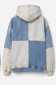 Hoodie en jean pour homme de qualité supérieure avec poche kangourou - Product Image 4