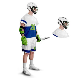 Uniforme de lacrosse respirant à manches courtes de haute qualité, logo personnalisé OEM imprimé, léger, anti-humidité, pour équipe sportive, vente en gros - Product Image 3