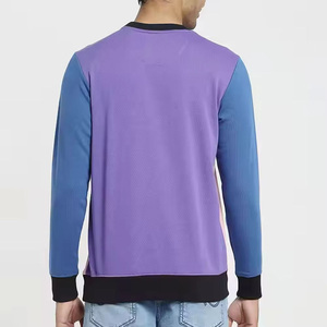 Long Sleeve Men's Pullover Sweatshirts 100% Polyester Winter Breathable Fleece High Quality Crew Neck Windproof Plain Dyed - Product Image 4