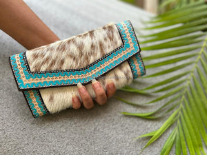 Billeteras RFID grandes de lujo de piel mecanizada a mano nuevas al por mayor para mujer, carteras largas de piel de vaca con ranuras para tarjetas de crédito, Cartera de mano para teléfono - Product Image 2