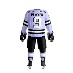 Vêtements de sport en polyester de haute qualité avec impression de logo personnalisée, nouveau design, uniforme de hockey sur glace en plusieurs couleurs - Product Image 3