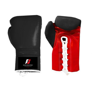 Guantes de Boxeo de Cuero Personalizados - Cierre de Gancho y Bucle de Alta Calidad, Secado Rápido, Antideslizantes, Absorben la Humedad, para Adultos - Product Image 1