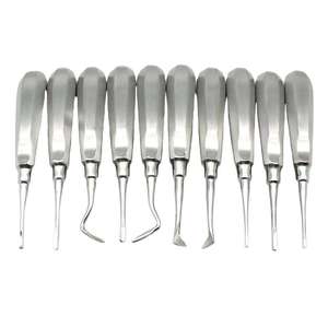 Kit professionnel de 10 élévateurs droits en acier inoxydable pour l'extraction et l'luxation des pointes apicales des racines dentaires par Grip Surgical - Product Image 6