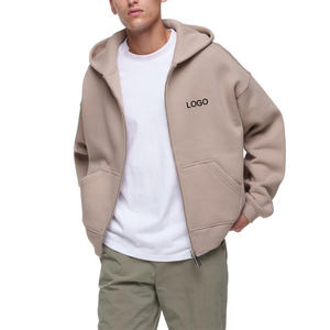 Custom Men's Heavyweight Cotton Fleece <b>Zip</b> Up Hoodie Premium Streetwear Private Label OEM ODM Manufacturer - Product Image 5