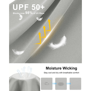 UPF 50+ UV Protection Shirt for Men Long Sleeve Lightweight Fishing Hiking Sun Shirt - Product Image 5