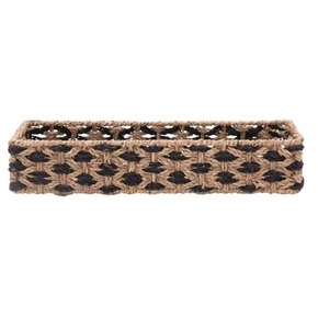 Panier rectangulaire tissé à la main avec cadre en fer robuste, idéal pour l'organisation des comptoirs de salle de bain ou de chambre, un indispensable pour l'organisation des étagères. - Product Image 3