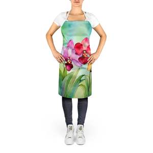 Unisex Large Multicolor Watercolor Orchids <b>Apron</b> for Adult Women and <b>Men</b> in Kitchen Baking Crafts Gardening Server <b>Cooking</b> - Product Image 2