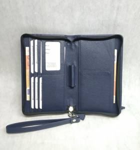 Portefeuille de voyage multifonctionnel en cuir, étui pour passeport, pochette pour téléphone portable, documents et billets, fermeture à glissière, fait main en Inde - Product Image 6