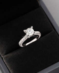 IGI/GIA Lab Grown <b>Vintage</b> 14k Yellow <b>Gold</b> Wedding/Engagement <b>Ring</b> Round Cut Diamond Unisex Perfect Anniversary & Party Gift - Product Image 3