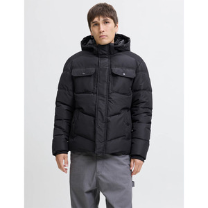Chaqueta de Invierno para Hombre, Diseño Acolchado con Relleno de Plumón y Lona Impermeable con Capucha de Piel - Product Image 2